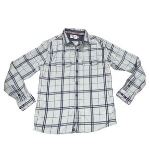 THE NORMAL BRAND Men’s Mint Green Plaid Flannel Mountain Overshirt size Small